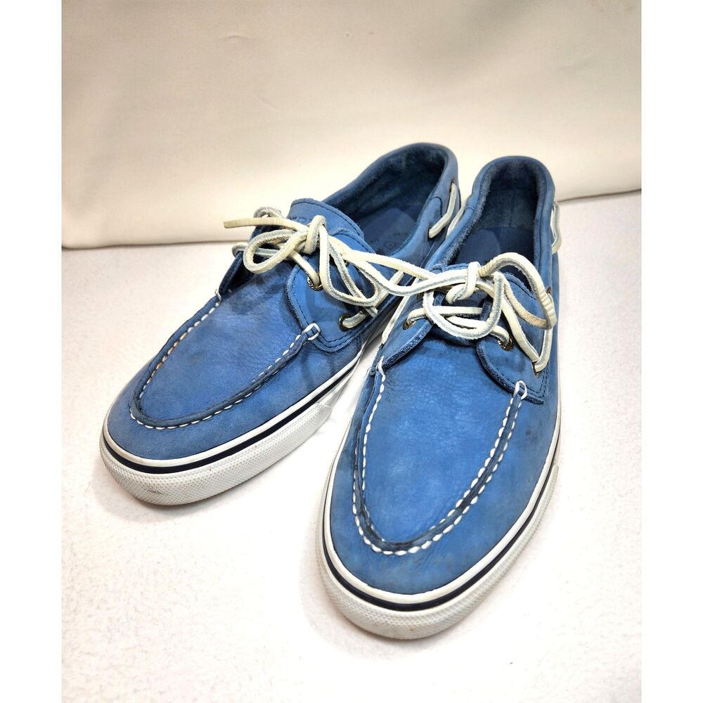 Sperry Top-Sider Boat Shoes Men’s 11.5 Blue Nubuck Suede Lace Up Casual Preppy